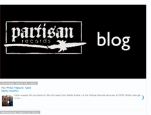 Tablet Screenshot of blog.partisanrecords.com